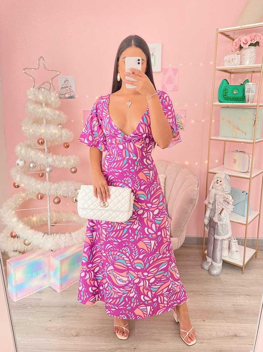 Vestido Largo Peggy Magenta