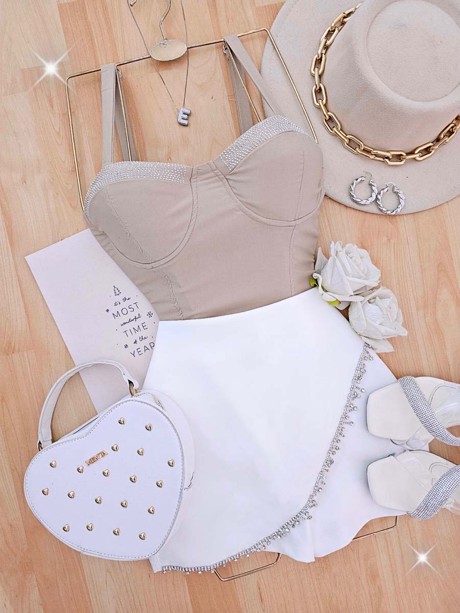 Crop Top Abril Taupe