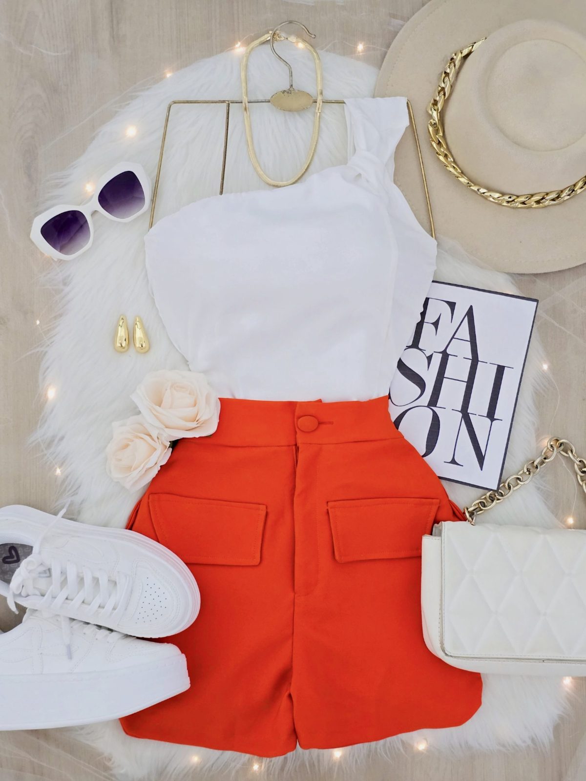 Short Malva Naranja
