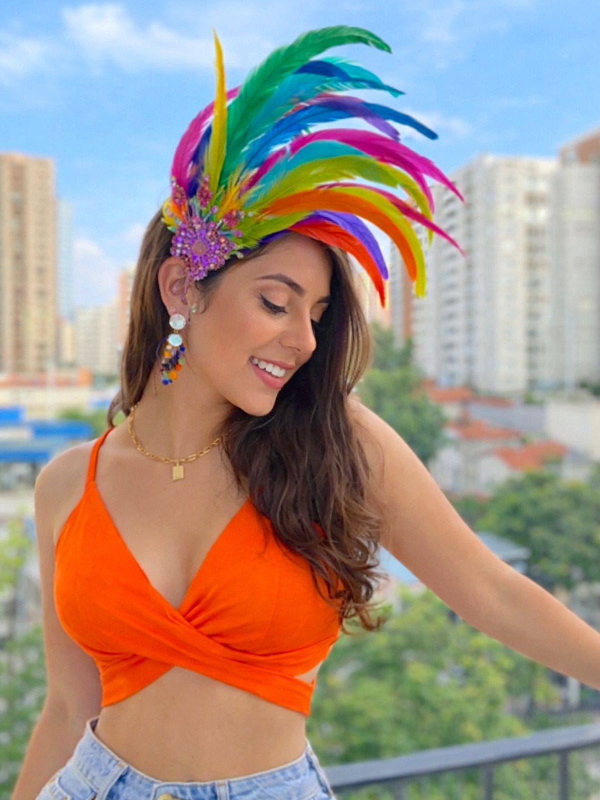 Top Leah Naranja