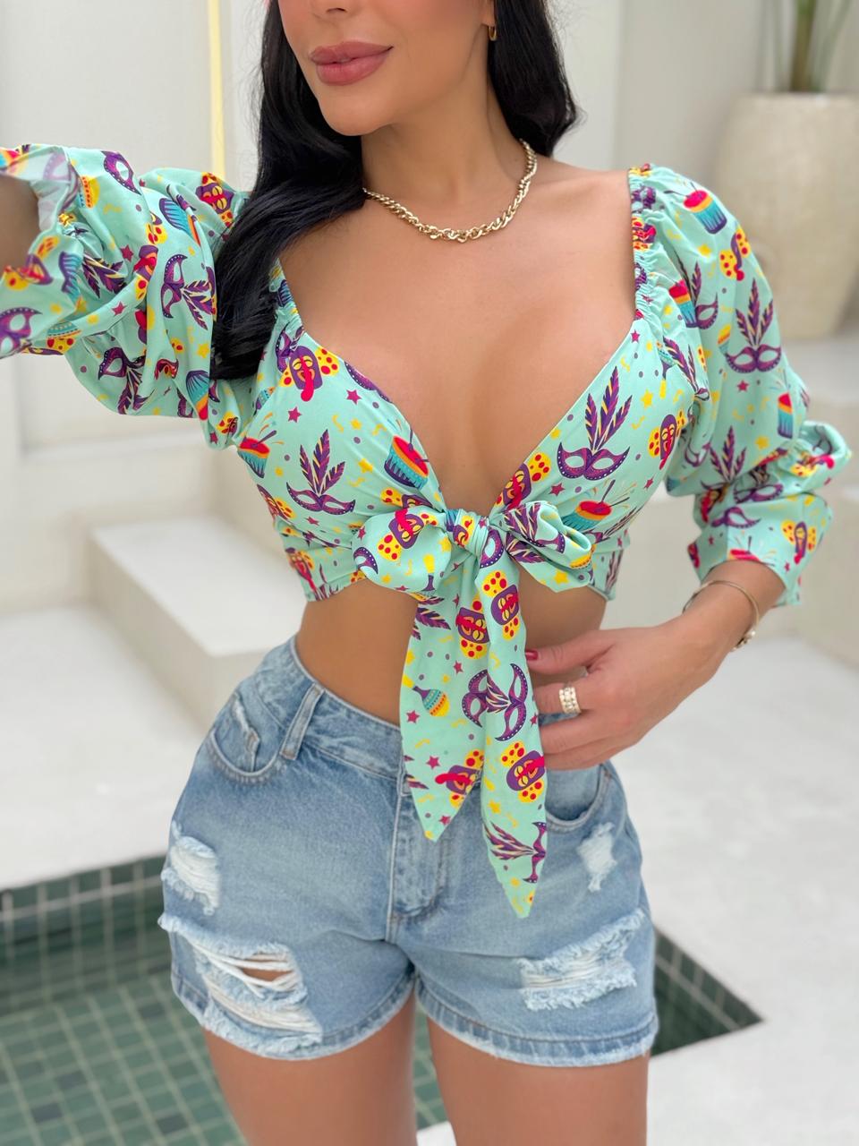 Blusa Andalucia Carnaval Menta