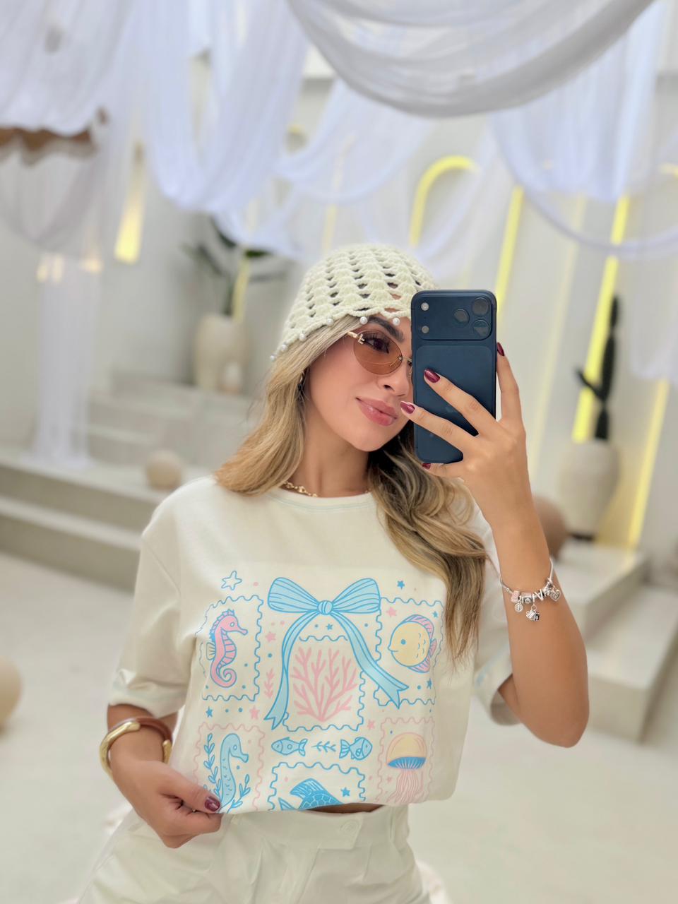 Camiseta Oversized Coral Marfil (Todos Los Colores)