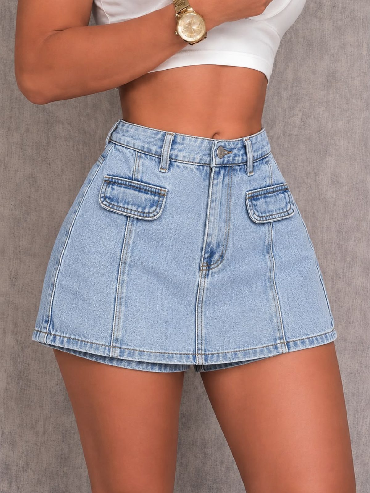 Falda Short Jean Salma (Todos Los Colores)